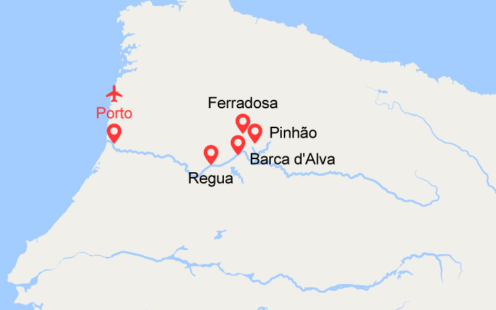 Carte itinéraire croisière Croisi-Rando | La Vallée du Douro, une nature préservée (ROP)