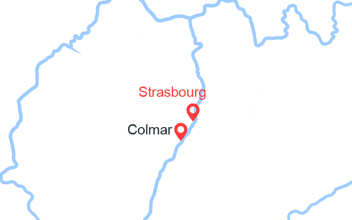 Carte itinéraire croisière Marchés de Noël en Alsace (MNO_PP)