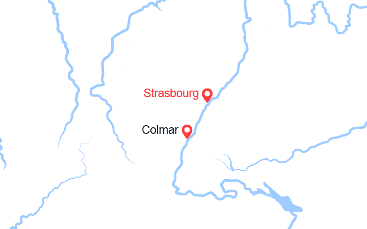 Carte itinéraire croisière Marchés de Noël en Alsace (MNO_PP)