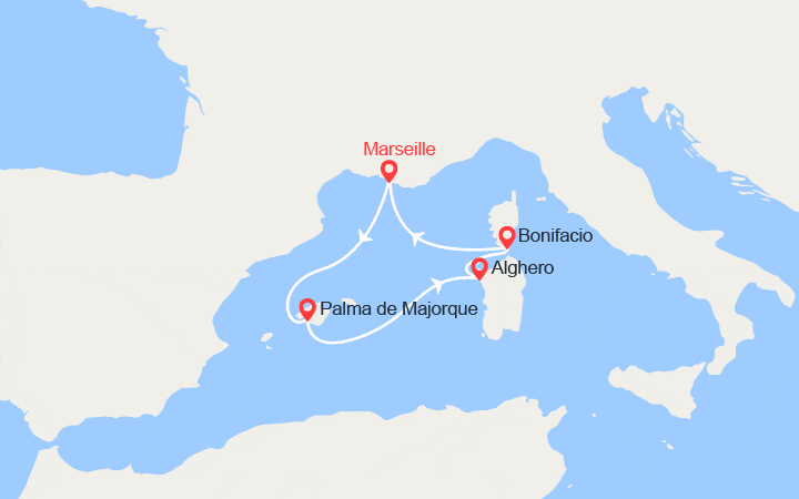 Carte itinéraire croisière Eclipse solaire et beautés insulaires