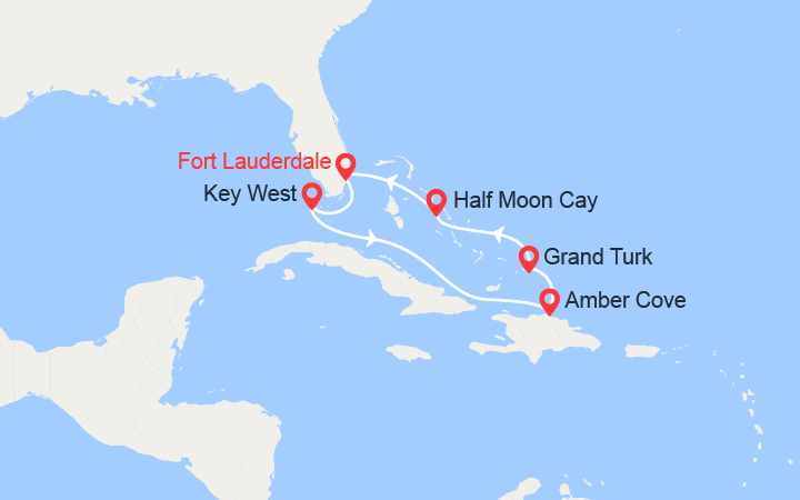 Carte itinéraire croisière Panama, Équateur, Pérou, Chili, Argentine
