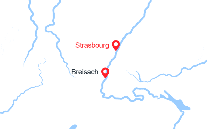 Carte itinéraire croisière Réveillon Rhénan sur les rives du Rhin Supérieur (REX_PP)