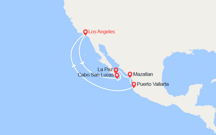 Carte itinéraire croisière Rivière Mexicaine